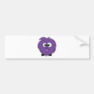 Niedliches lila Monster Autoaufkleber