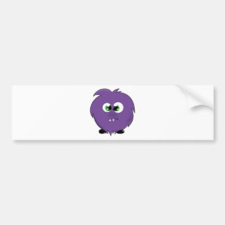 Niedliches lila Monster Autoaufkleber