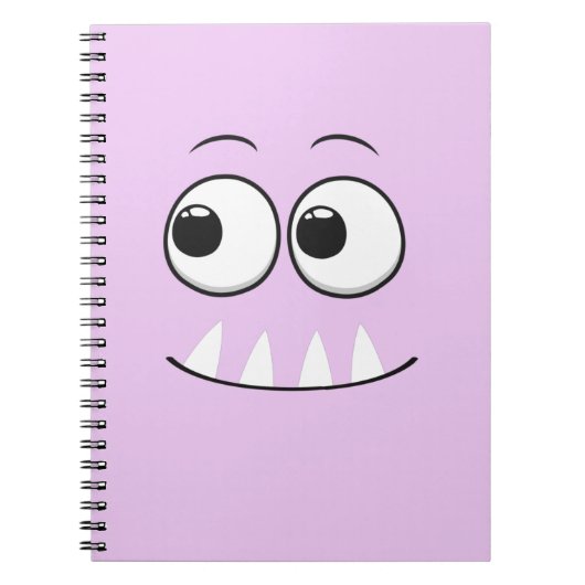 Niedliches Lila Monster-Notebook für Kinder Notizblock (Vorderseite)