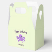 Niedliches lila Oktopus-Grün Geschenkschachtel (Geöffnet)