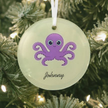 Niedliches lila Oktopus-Grün