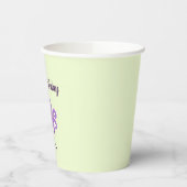 Niedliches lila Oktopus-Grün Pappbecher (Links)