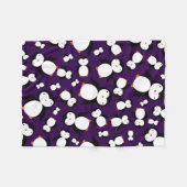 Niedliches lila Penguinmuster Fleecedecke (Vorderseite (Horizontal))