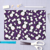 Niedliches lila Penguinmuster Seidenpapier (Handwerk)