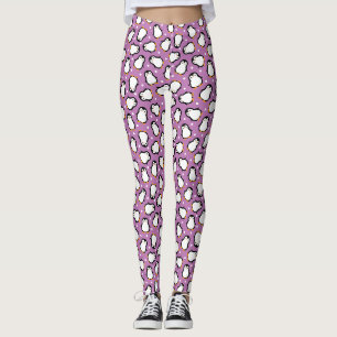 Niedliches lila Pinguinmuster Leggings