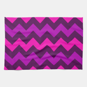 Niedliches Lila Pink Chevrons Küchentücher