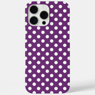 Niedliches Lila Polka Dots Muster iPhone 16 Pro Max Hülle