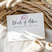 Niedliches Lila Regenbogen Kinderdusche Hinweiskarte