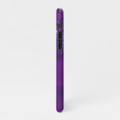 Niedliches Lila Rosa Einhorn Glitzer Tropfen Monog iPhone Hülle (Linke Seite)