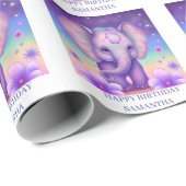 Niedliches LILA Schleifpapier Geschenkpapier (Rolleneckpunkt)