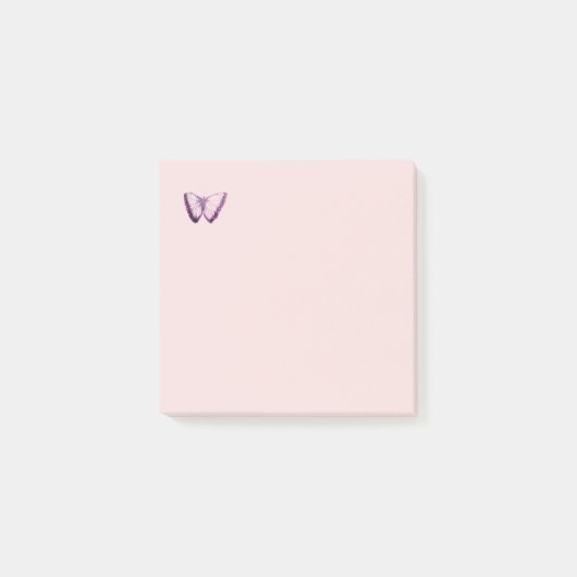 Niedliches Lila Schmetterlingsdesign Postit-Notize Post-it Klebezettel (Vorderseite)