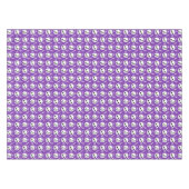 Niedliches Lila Skull & Bones Halloween-Muster Tischdecke (Vorderseite (Horizontal))