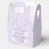 Niedliches Lila Tampon Muster Erste Periode Party Geschenkschachtel (Geöffnet)