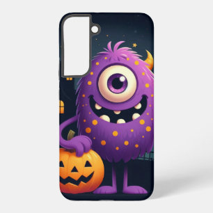 Niedliches, lila Trick-oder-Behandlung-Monster Samsung Galaxy Hülle