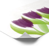 Niedliches Lila Tulips Kinderzimmer Hochzeitplakat Poster (Ecke)