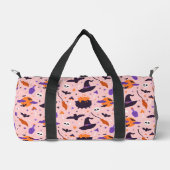 Niedliches Lila und rosa Halloween-Muster Duffle Bag (Vorderseite)