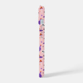 Niedliches Lila und rosa Halloween-Muster iPhone 15 Hülle (Linke Seite)