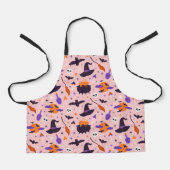 Niedliches Lila und rosa Halloween-Muster Schürze (Vorderseite)