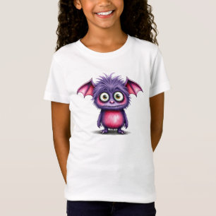 Niedliches Lila und rosa Monster T-Shirt