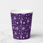 Niedliches Lila Violet Star Pattern Party Pappbecher (Rechts)