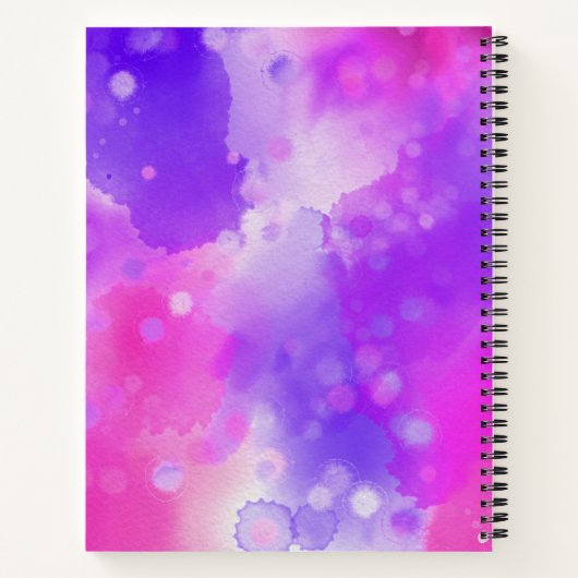 Niedliches Lila Watercolor Script Dankbarkeit Jour Notizblock (Rückseite)