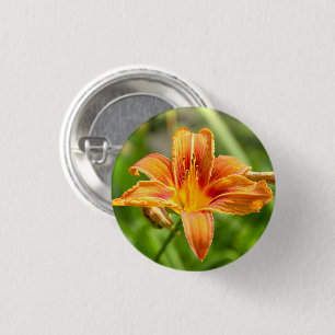 Niedliches Lily Blume Foto Button