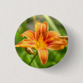 Niedliches Lily Blume Foto Button (Vorderseite)