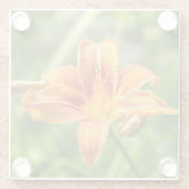 Niedliches Lily Blume Foto Glasuntersetzer (Rückseite)