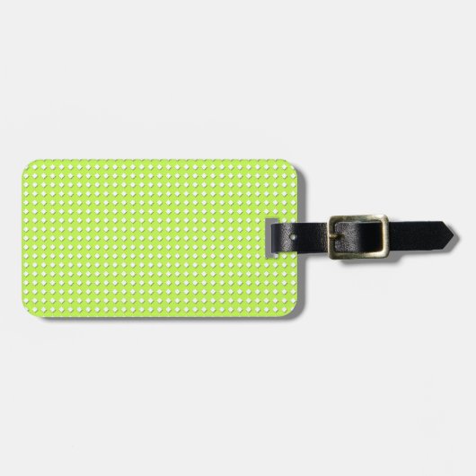 Niedliches Lime Green Geometric Pattern - Little D Gepäckanhänger (Vorderseite horizontal)
