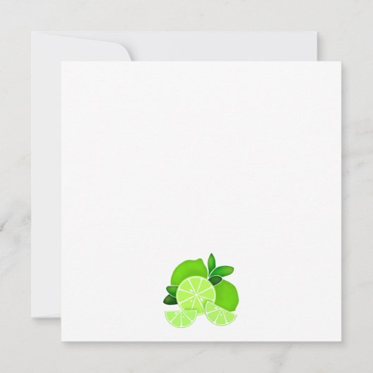 Niedliches Limones ZitrusBrautparty Einladung (Rückseite)