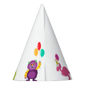Niedliches Limonster Cartoon Spaß Geburtstagsparty Partyhütchen (Rückseite)