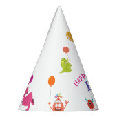 Niedliches Limonster Cartoon Spaß Geburtstagsparty Partyhütchen (Links)