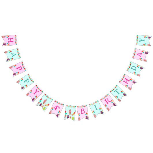 Niedliches Limonster Cartoon Spaß Geburtstagsparty Wimpelkette (Alle)