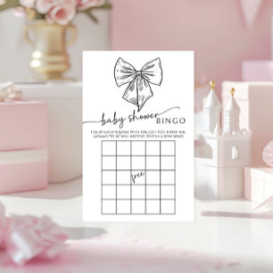 Niedliches Lineart Bow Baby Girl Showspiel Bingo