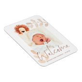 Niedliches Lion Baby Foto Keepake Geburtsankündigu Magnet (Rechte Seite)