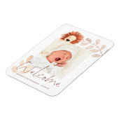 Niedliches Lion Baby Foto Keepake Geburtsankündigu Magnet (Linke Seite)
