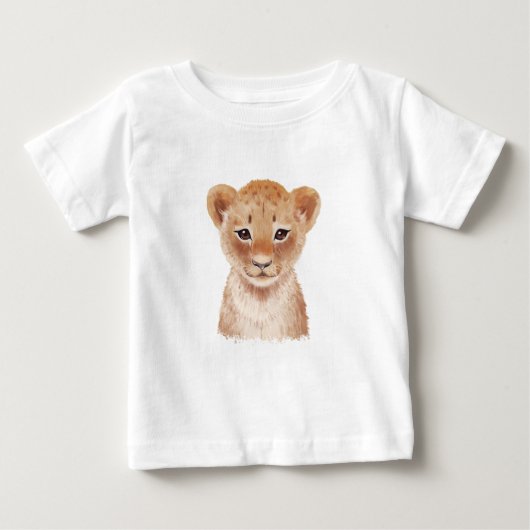 Niedliches Lion Cub Painting Baby T-shirt (Vorderseite)