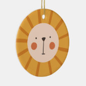 Niedliches Lion Orange Kinderzimmer Room Keramik Ornament (Rechts)