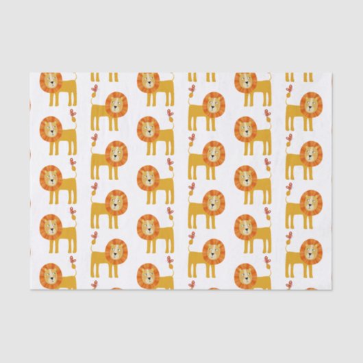 Niedliches Lion Tissue Paper Seidenpapier (Vorderseite)