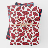 Niedliches Lippenmuster Mix Geschenkpapier Set (Beispiel)