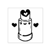 Niedliches Lipstick Herz Gummistempel (Prägung)