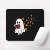Niedliches Little Ghost Reading Book Under Herbstl Mousepad (Mit Mouse)