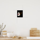 Niedliches Little Ghost Reading Book Under Herbstl Poster (Küche)