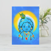 Niedliches Little Krishna Einladung (Stehend Vorderseite)