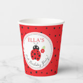 Niedliches Little Ladybug Kindergeburtstag Party Pappbecher (Vorderseite)