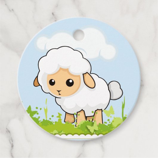 Niedliches Little Lamm Geschenkanhänger (Vorderseite)