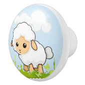 Niedliches Little Lamm Keramikknauf (Rechts)