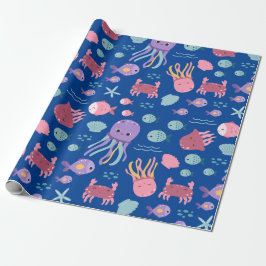 Niedliches "Little Ocean Friends"-Muster Geschenkpapier