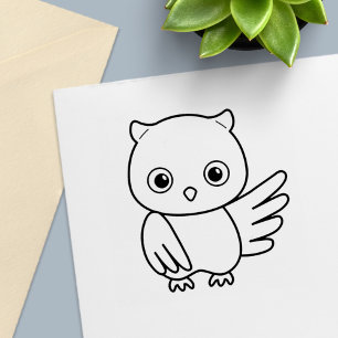 Niedliches Little Owl Permastempel