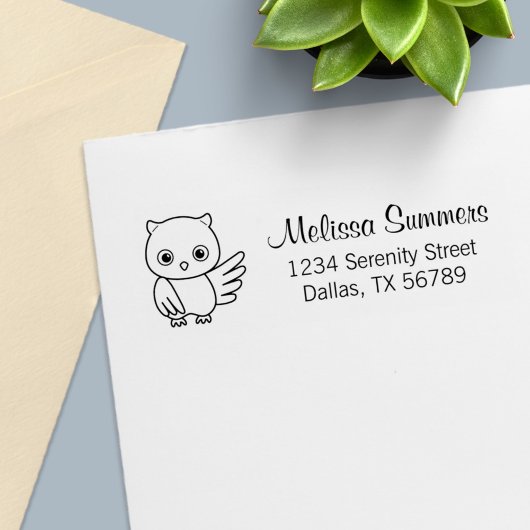 Niedliches Little Owl Permastempel